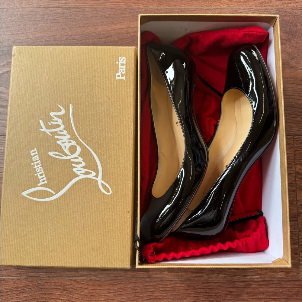 Christian Louboutin Black Patent Leather Heels